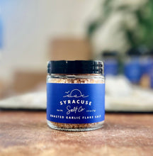 Load image into Gallery viewer, Syracuse Sea Salt Roasted Garlic Flake Salt Jar case
