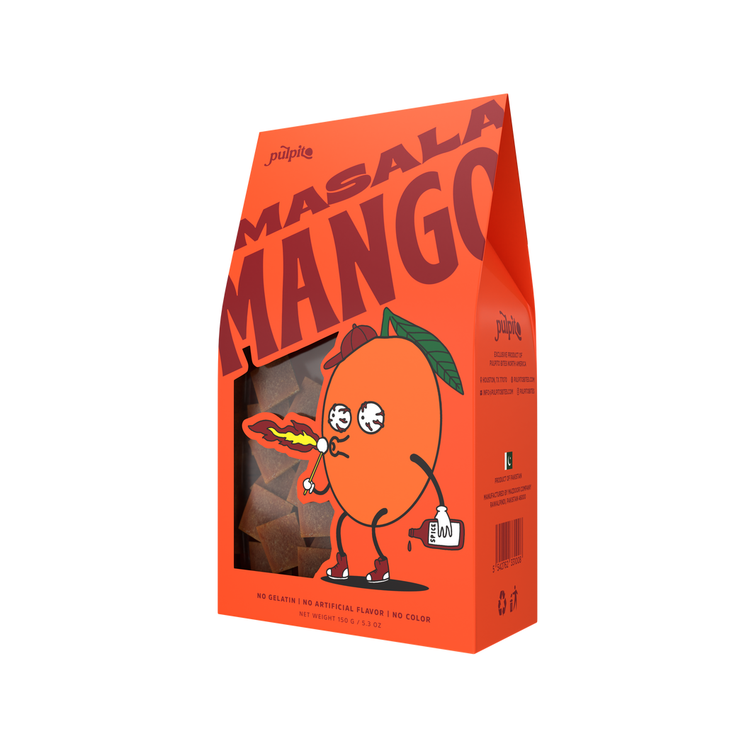 Pulpito Masala Mango Fruit Bites Box - 24 Boxes x 150g case