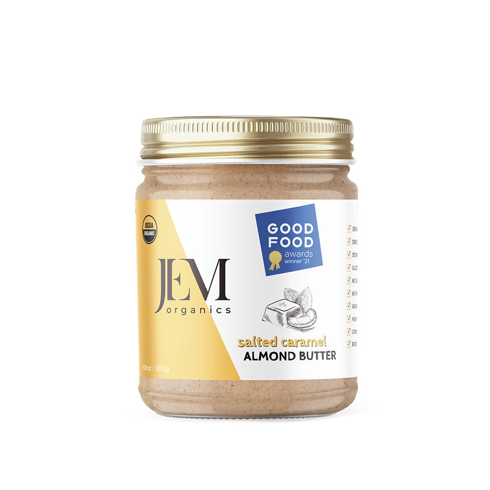 JEM Organics Salted Caramel Almond Butter - Medium 6 pack