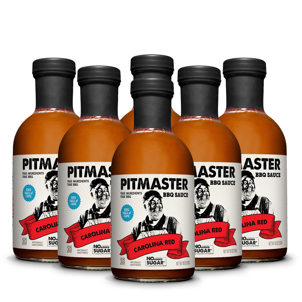 True Made Pitmaster Carolina Red BBQ Sauce Bottle - 6 bottles case