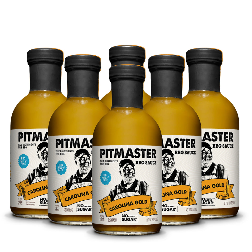 True Made Pitmaster Carolina Gold BBQ Sauce Bottle - 6 bottles case