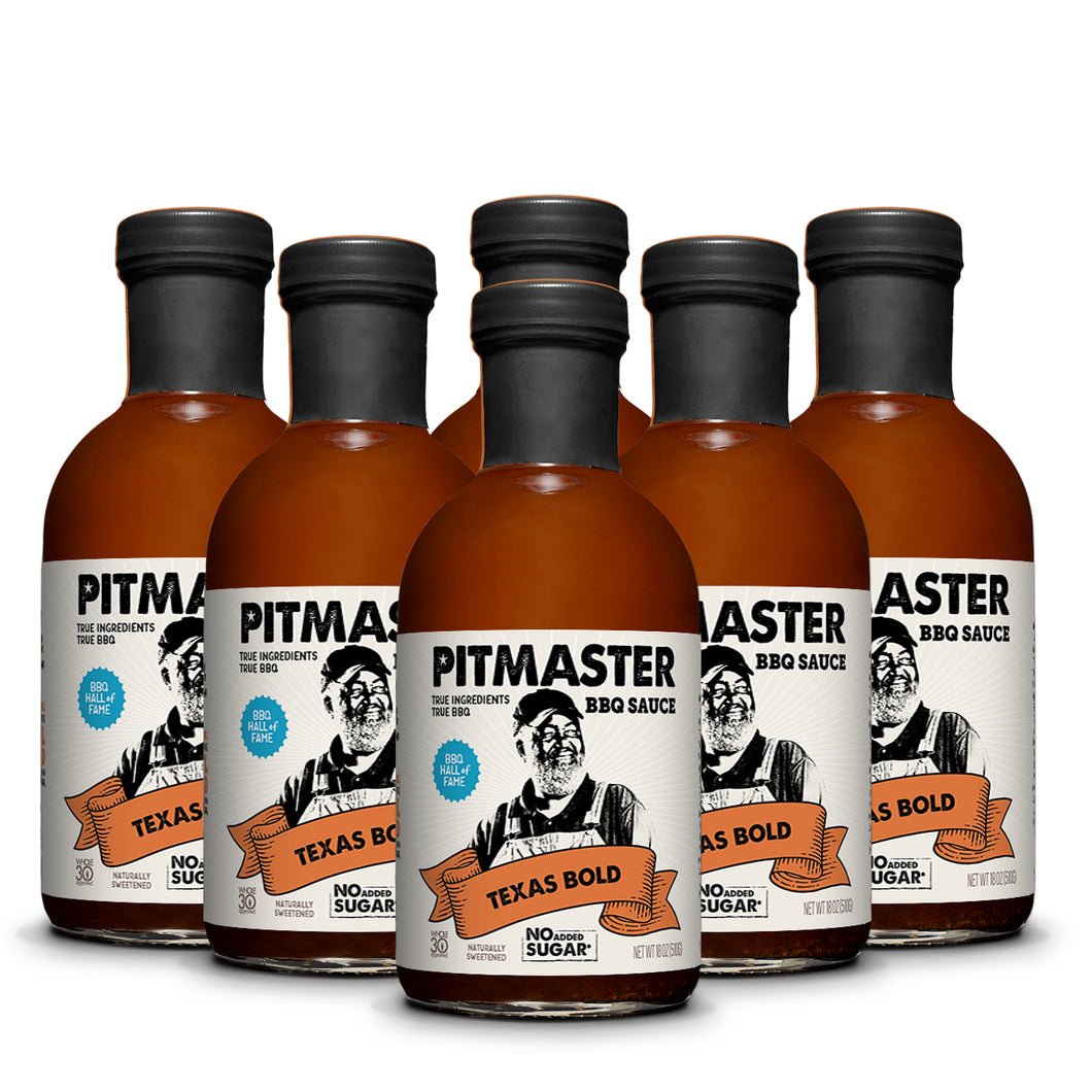 True Made Pitmaster Texas Bold BBQ Sauce Bottle - 6 bottles case