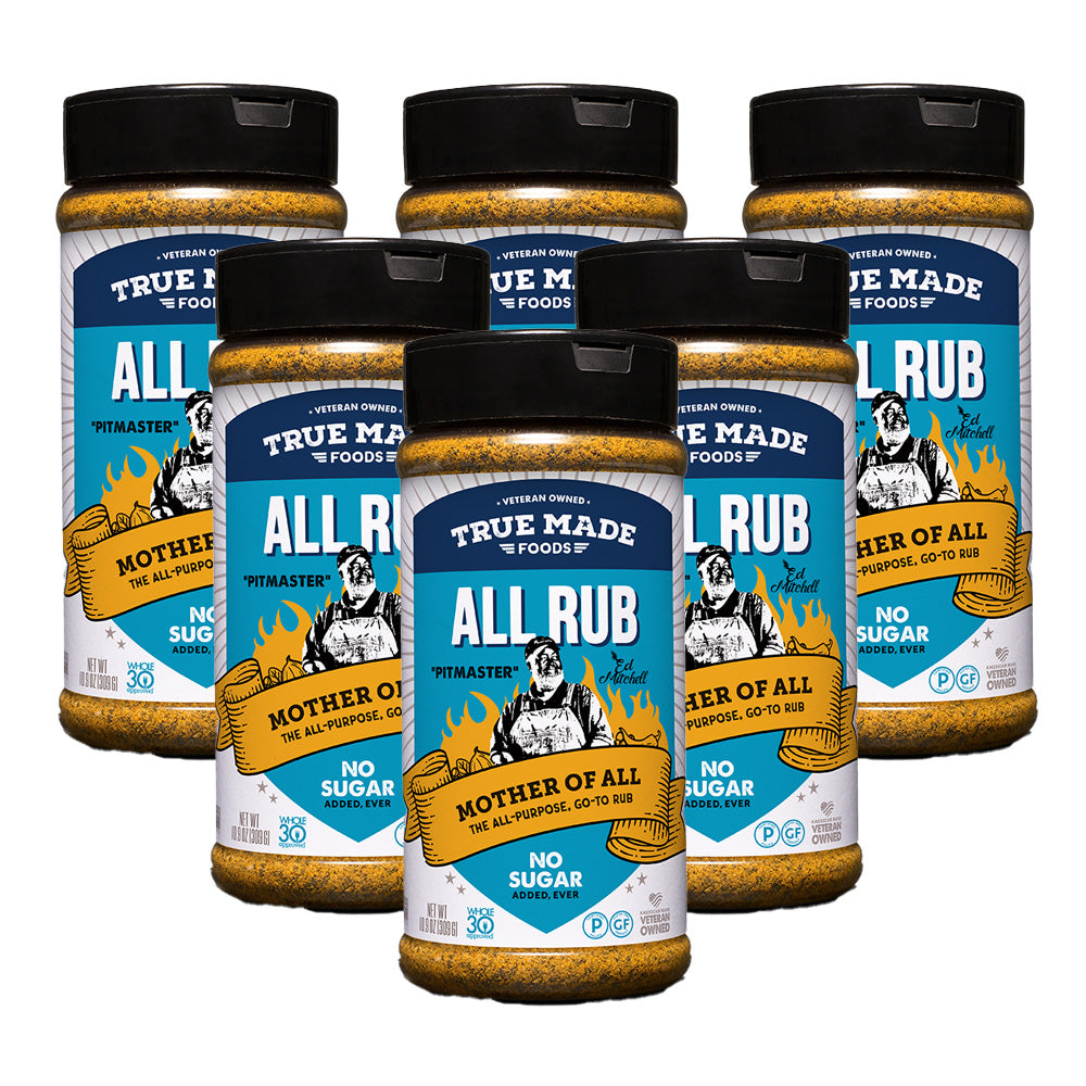 True Made Pitmaster Carolina All Purpose BBQ Rub Jar (Large) - 6 jars x 10.9oz case