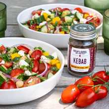 Load image into Gallery viewer, Mediterranean Salad with Kebab from Burlap &amp; Barrel
