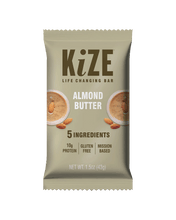 Load image into Gallery viewer, Kize Almond Butter Bar - 10 Bars x 1.5 oz case
