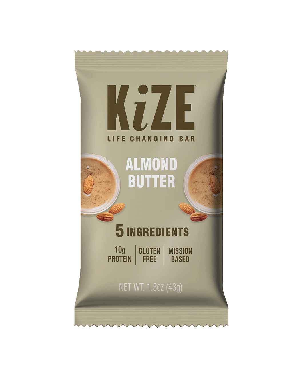 Kize Almond Butter Bar - 10 Bars x 1.5 oz case