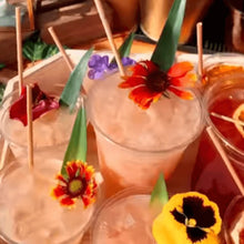Load image into Gallery viewer, table of flower inspired drinks
