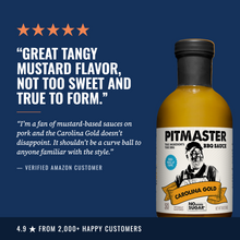 Load image into Gallery viewer, True Made Pitmaster Carolina Gold BBQ Sauce Bottle - 6 bottles case
