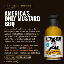 Load image into Gallery viewer, True Made Pitmaster Carolina Gold BBQ Sauce Bottle - 6 bottles case
