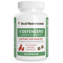 Load image into Gallery viewer, 5 Defenders Organic Mushroom Blend Capsules for Pets by Real Mushrooms
