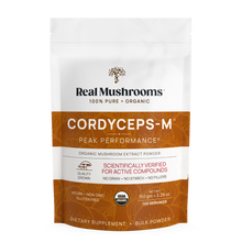 Load image into Gallery viewer, Organic Cordyceps Mushroom Extract Powder – Bulk Supplement by Real Mushrooms
