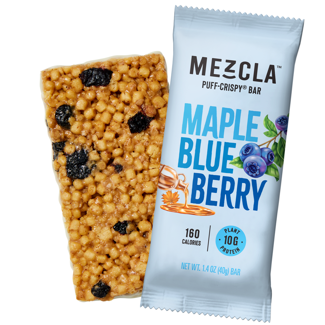 Mezcla Maple Blueberry Bars - 12 bars x 1.4 oz case