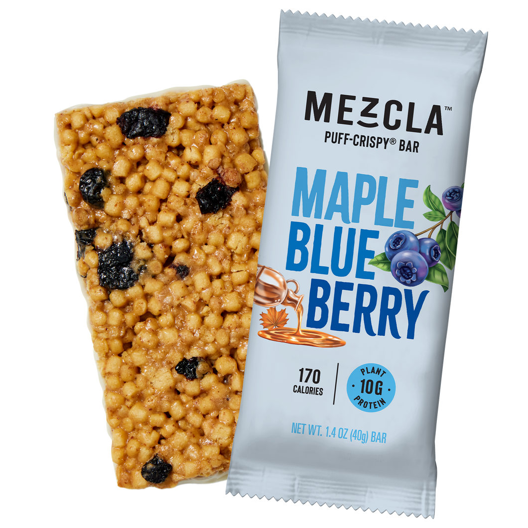 Mezcla Maple Blueberry Bars - 12 bars x 1.4 oz case