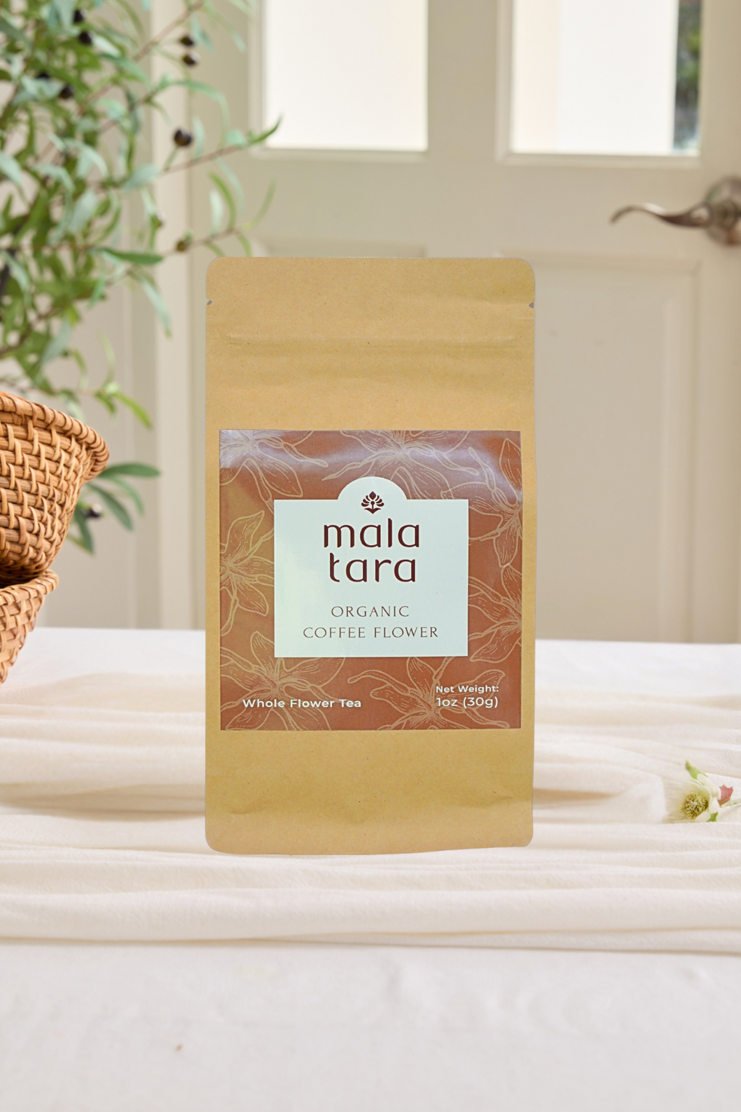 Mala Tara Coffee Flower Tea 1 oz Pouch - 10 puches x 1oz case