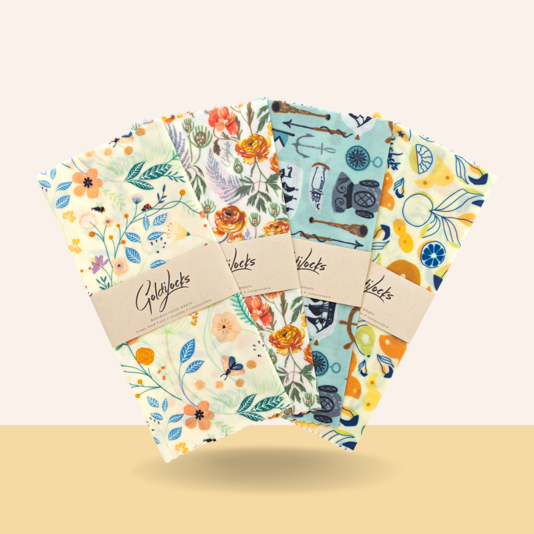 Goldilocks Goods Beeswax Food Wraps: Medium Bundle