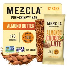 Load image into Gallery viewer, Mezcla Almond Butter Chocolate Bars - 12 bars x 1.4 oz case
