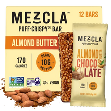 Load image into Gallery viewer, Mezcla Almond Butter Chocolate Bars - 12 bars x 1.4 oz case
