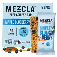 Load image into Gallery viewer, Mezcla Maple Blueberry Bars - 12 bars x 1.4 oz case
