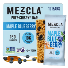 Load image into Gallery viewer, Mezcla Maple Blueberry Bars - 12 bars x 1.4 oz case
