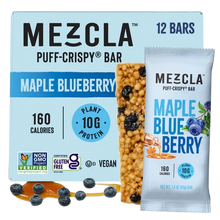 Load image into Gallery viewer, Mezcla Maple Blueberry Bars - 12 bars x 1.4 oz case
