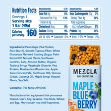 Load image into Gallery viewer, Mezcla Maple Blueberry Bars - 12 bars x 1.4 oz case
