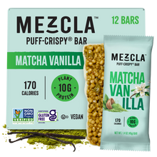 Load image into Gallery viewer, Mezcla Matcha Vanilla Bars - 12 bars x 1.4 oz case
