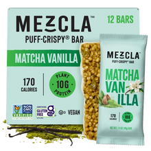 Load image into Gallery viewer, Mezcla Matcha Vanilla Bars - 12 bars x 1.4 oz case

