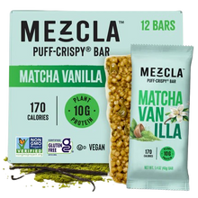 Load image into Gallery viewer, Mezcla Matcha Vanilla Bars - 12 bars x 1.4 oz case
