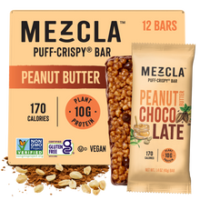 Load image into Gallery viewer, Mezcla Peanut Butter Chocolate Bars - 12 bars x 1.4 oz case
