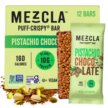 Load image into Gallery viewer, Mezcla Pistachio Chocolate Bars - 12 bars x 1.4 oz case
