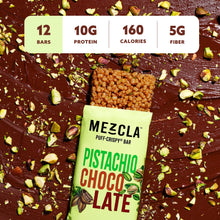 Load image into Gallery viewer, Mezcla Pistachio Chocolate Bars - 12 bars x 1.4 oz case
