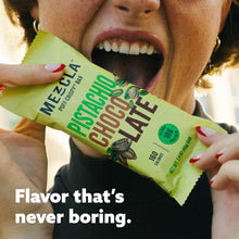 Load image into Gallery viewer, Mezcla Pistachio Chocolate Bars - 12 bars x 1.4 oz case
