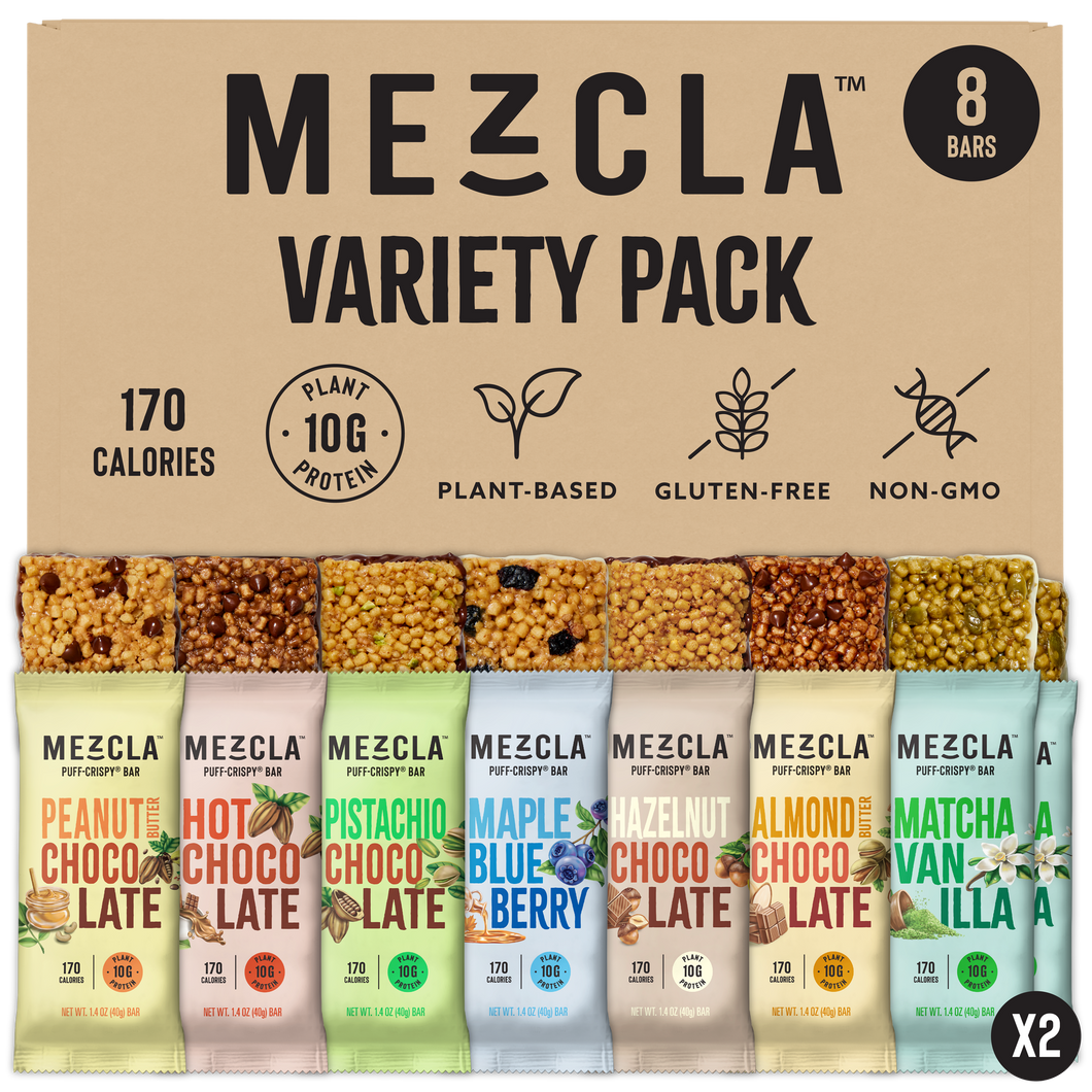 Mezcla Bars Variety Pack Sampler - 8 Bars x 1.4 oz case