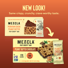 Load image into Gallery viewer, Mezcla Peanut Butter Chocolate Bars - 12 bars x 1.4 oz case
