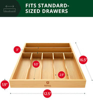 Load image into Gallery viewer, Royal Craft Wood Silverware tray 7 Slots
