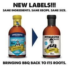 Load image into Gallery viewer, True Made Pitmaster Original (Kansas City-Style) BBQ Sauce Bottle - 6 bottles case

