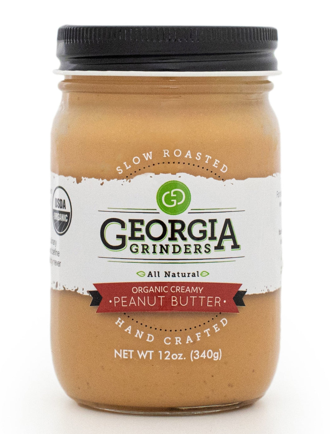 Georgia Grinders Organic Creamy Peanut Butter Jar - 12 oz