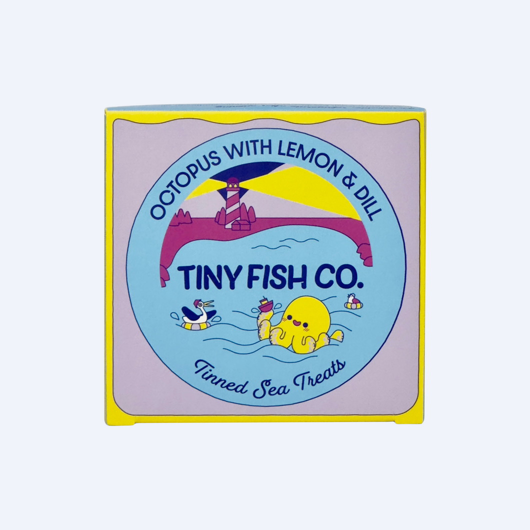 Tiny Fish Co Octopus with Lemon & Dill Tin - 144 cases x 12 Tins pallet (FOB)