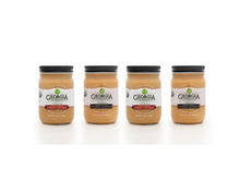 Load image into Gallery viewer, Georgia Grinders Organic Peanut Butter 4 Pack (12 oz jars - 2 jars of Organic Crunchy and 2 Jars of Organic Creamy Peanut. - (CP-CL) by Georgia Grinders
