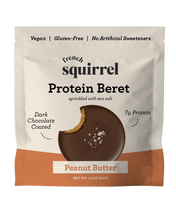 Load image into Gallery viewer, French Squirrel Berets: Peanut Butter Chocolate Protein Bites Pack - 12 Packs x 1 Piece case

