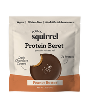 Load image into Gallery viewer, French Squirrel Berets: Peanut Butter Chocolate Protein Bites Pack - 12 Packs x 1 Piece case
