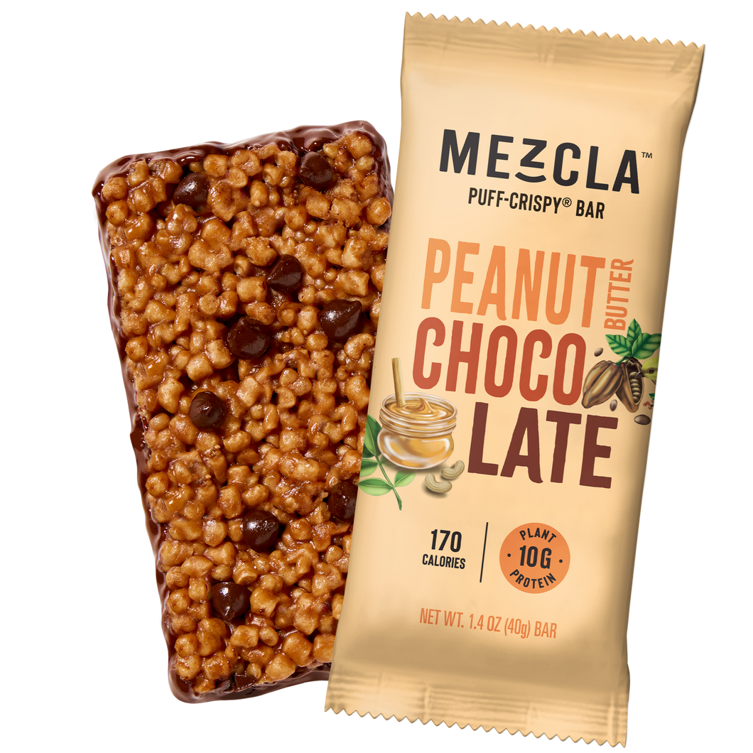 Mezcla Peanut Butter Chocolate Bars - 12 bars x 1.4 oz case