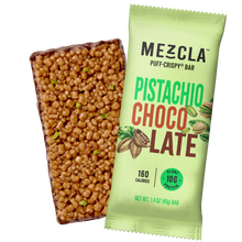 Load image into Gallery viewer, Mezcla Pistachio Chocolate Bars - 12 bars x 1.4 oz case

