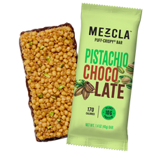 Load image into Gallery viewer, Mezcla Pistachio Chocolate Bars - 12 bars x 1.4 oz case
