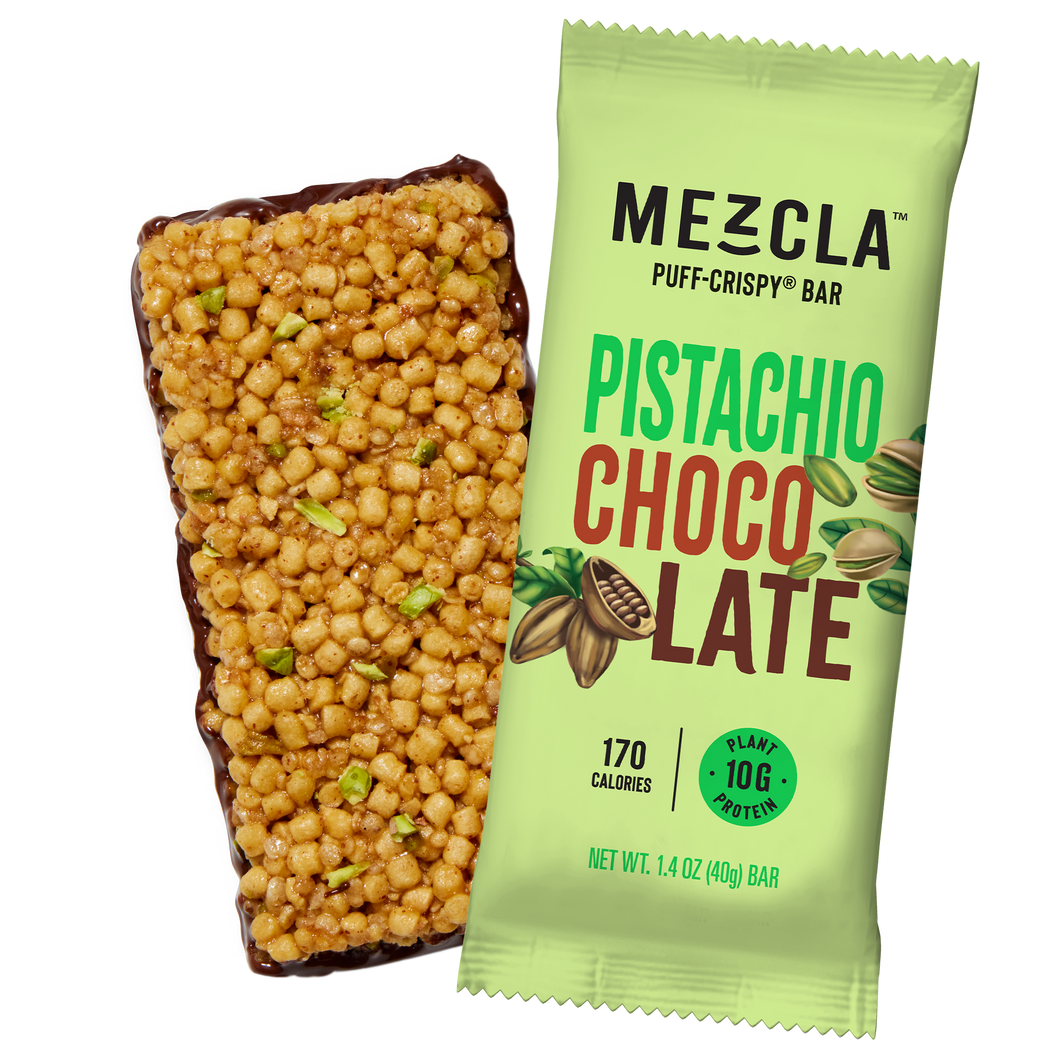 Mezcla Pistachio Chocolate Bars - 12 bars x 1.4 oz case