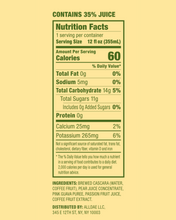 Load image into Gallery viewer, Ingredient panel for alldae superfruit soda Passionfruit Guava. All-natural fruit soda with no artificial ingredients.
