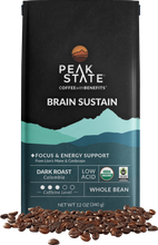 Load image into Gallery viewer, Peak State Coffee BRAIN SUSTAIN Dark Roast
