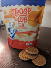 Load image into Gallery viewer, Photo of mini stroopwafels and the pouch
