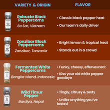 Load image into Gallery viewer, Burlap &amp; Barrel Robusta Black Peppercorns
