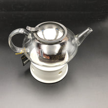 Load image into Gallery viewer, Wilmax Porcelain Large Asian Tea Thermo Set With 6 Bowls For Serving And A Porcelain Warming Stand
